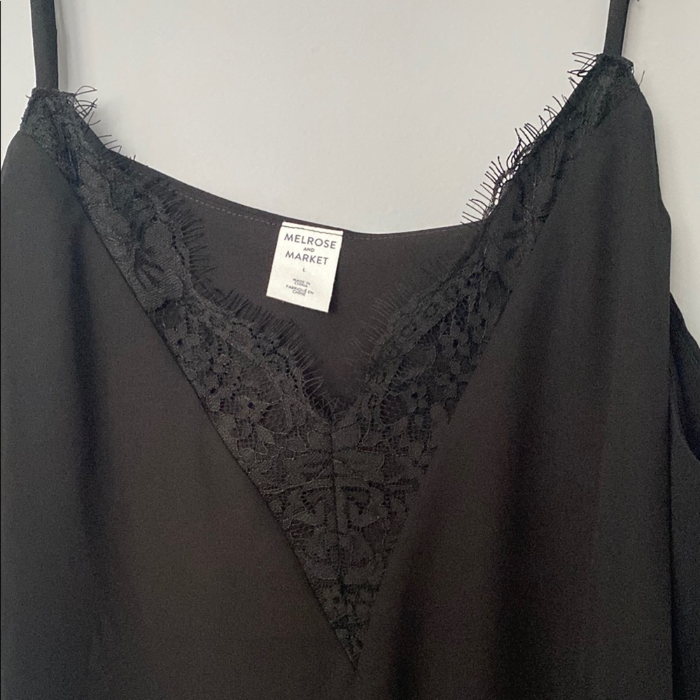 Melrose and Market Black Camisole Sleeveless Top - Picture 3 of 6